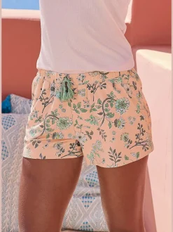 Short de pyjama fantaisie avec imprimé floral