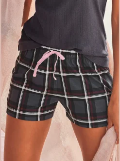 Short de pyjama élégant short de nuit avec motif sur toute la surface