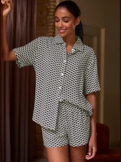 Short de pyjama short avec motif sur toute la surface
