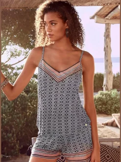 Short de pyjama short avec motif ethnique
