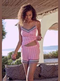 Short de pyjama short avec motif ethnique