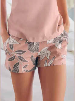 Short de pyjama short large à imprimé floral