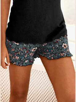 Short de pyjama short à motifs