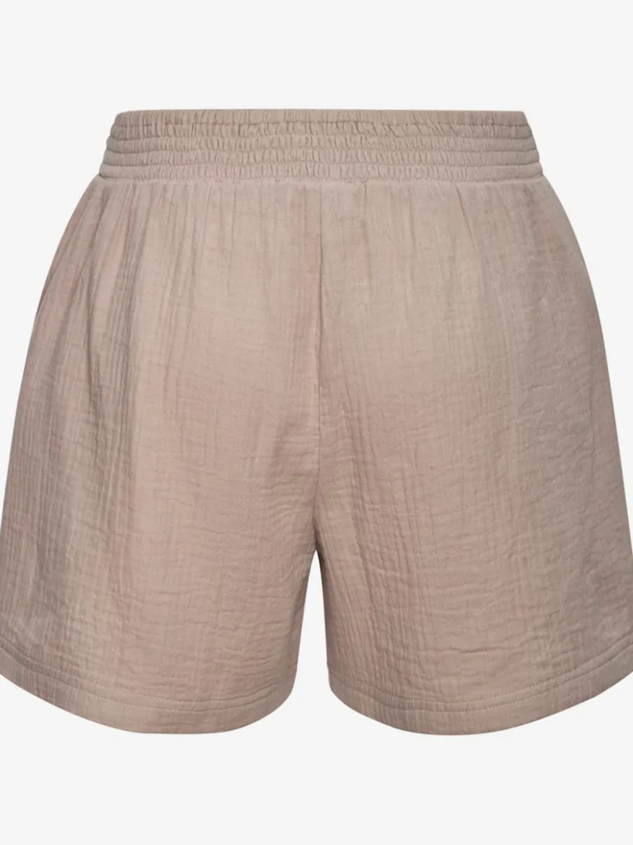 Short d'été en mousseline à taille élastique avec texture légère