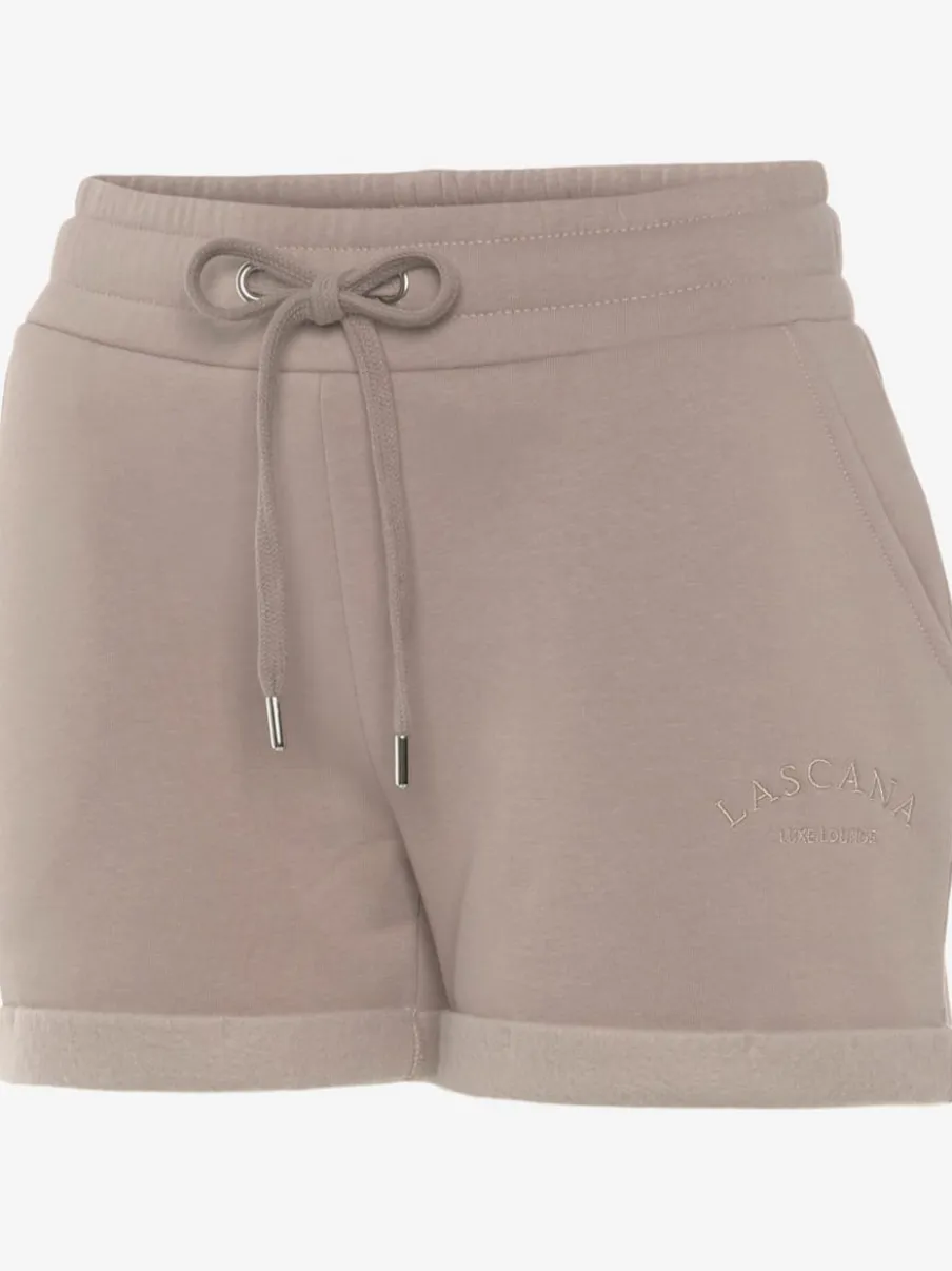 Short en coton molletonné avec poches latérales et ceinture élastique
