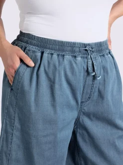 Short en jean ceinture élastique confortable