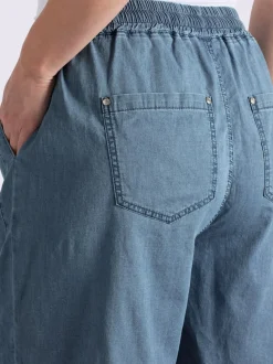 Short en jean ceinture élastique confortable