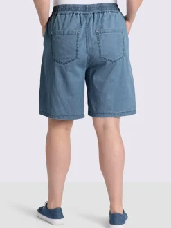 Short en jean ceinture élastique confortable