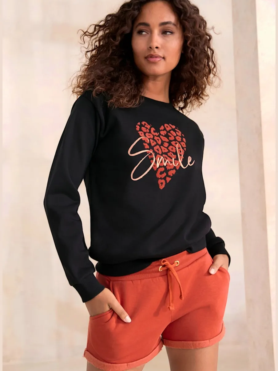 Short en matière sweat avec ceinture à coulisse et poches latérales