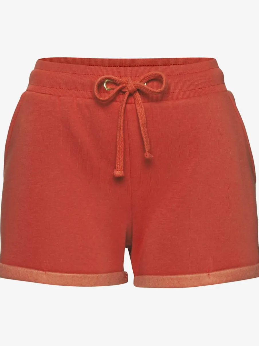 Short en matière sweat avec ceinture à coulisse et poches latérales