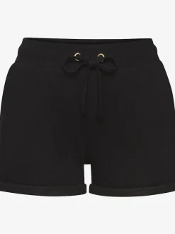 Short en matière sweat avec ceinture à coulisse et poches latérales