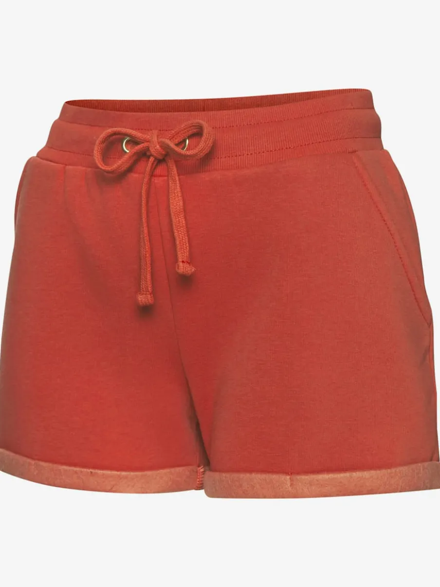 Short en matière sweat avec ceinture à coulisse et poches latérales