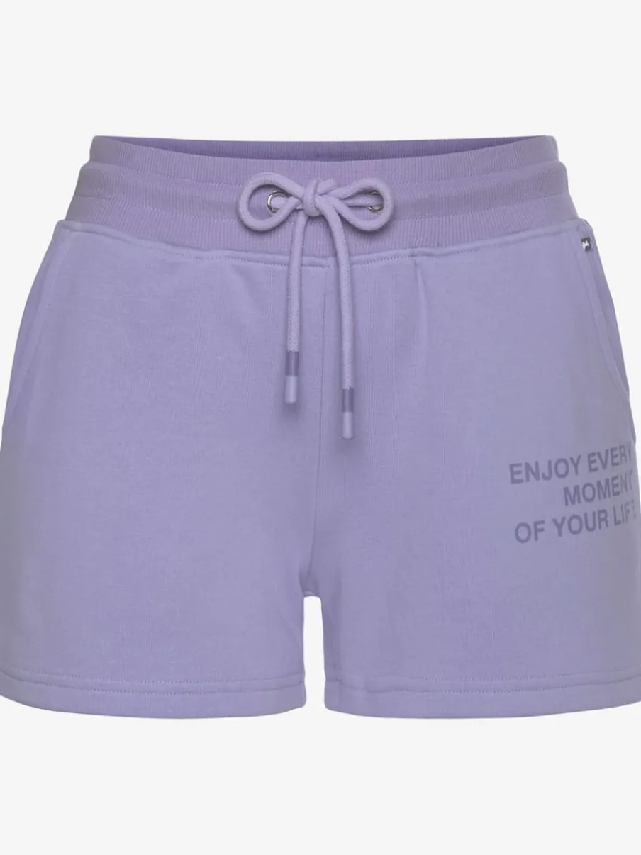 Short en matière sweat avec imprimé et poches fendues pratiques