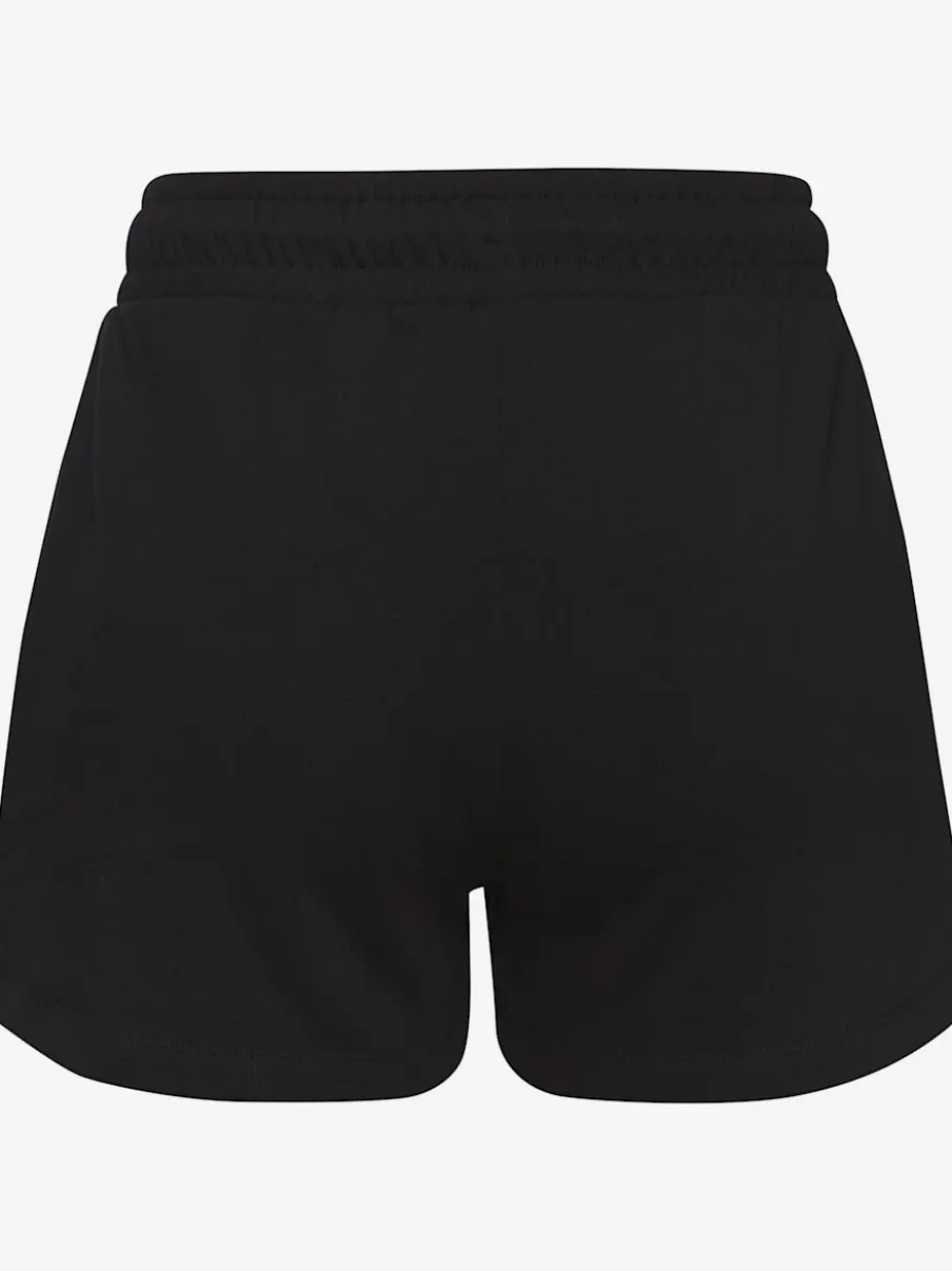 Short en matière sweat avec ruban à coulisse et poches fendues