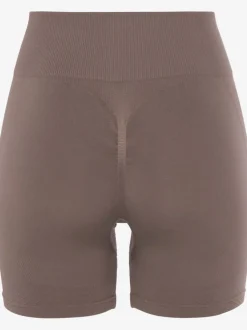 Short sans coutures moulant avec structure côtelée douce