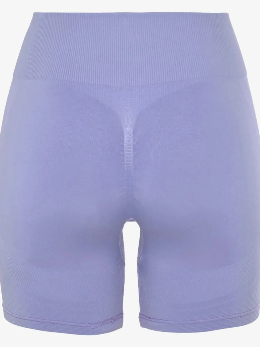Short sans coutures moulant avec structure côtelée douce