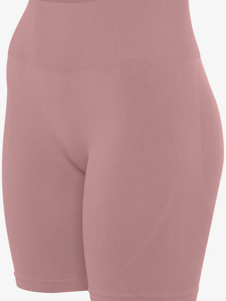 Short sans coutures moulant avec structure côtelée douce