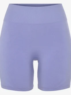 Short sans coutures moulant avec structure côtelée douce