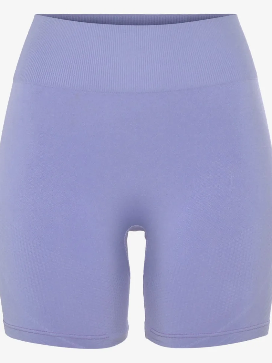 Short sans coutures moulant avec structure côtelée douce