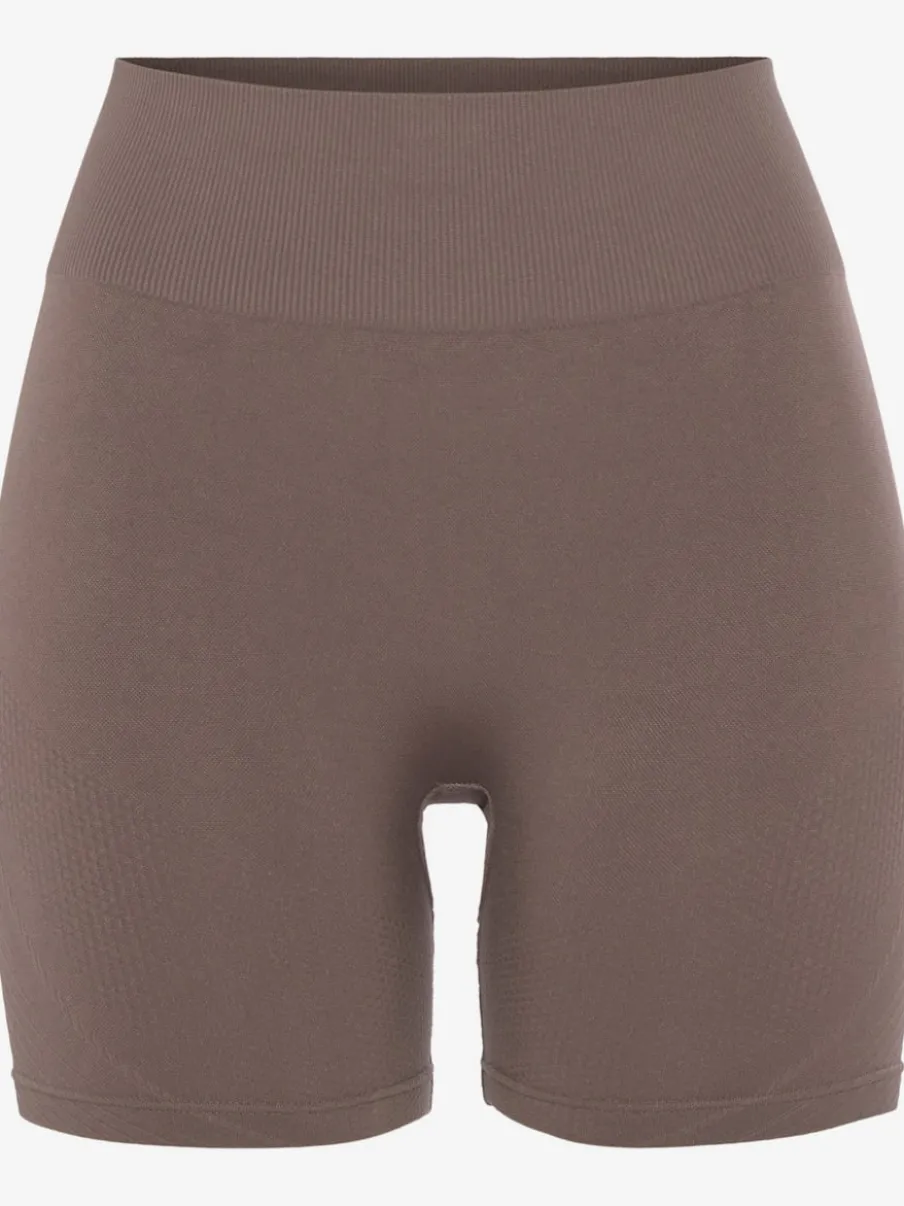 Short sans coutures moulant avec structure côtelée douce