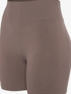 Short sans coutures moulant avec structure côtelée douce
