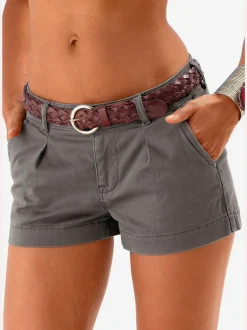 Shorts avec pinces en coton avec poches latérales et dos
