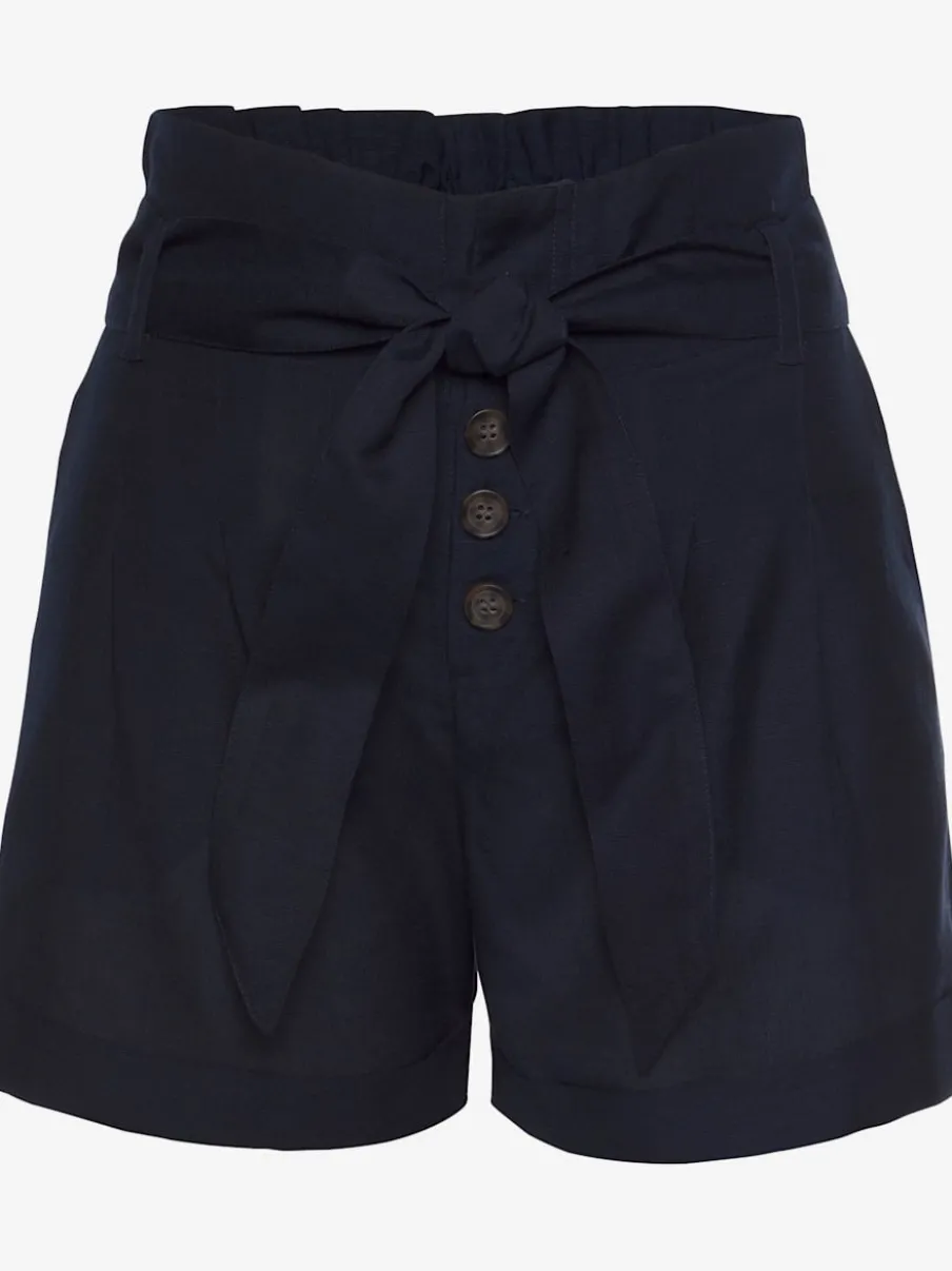 Shorts ceinture haute avec dos élastiqué et poches latérales
