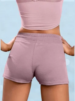 Shorts confortables avec rubans réglables et petites fentes