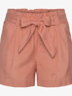 Shorts doux avec ceinture à nouer et poches