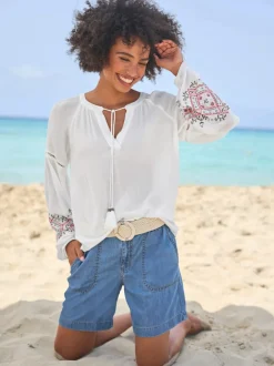 Shorts en coton léger avec poches latérales confortables