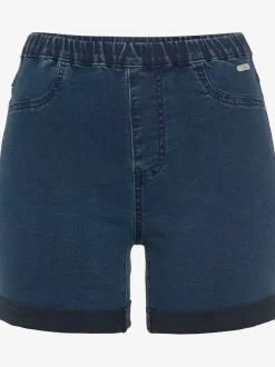 Shorts en jean extensibles avec deux poches arrière