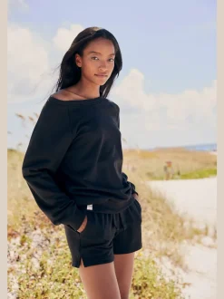 Shorts en matière coton doux avec ceinture élastique
