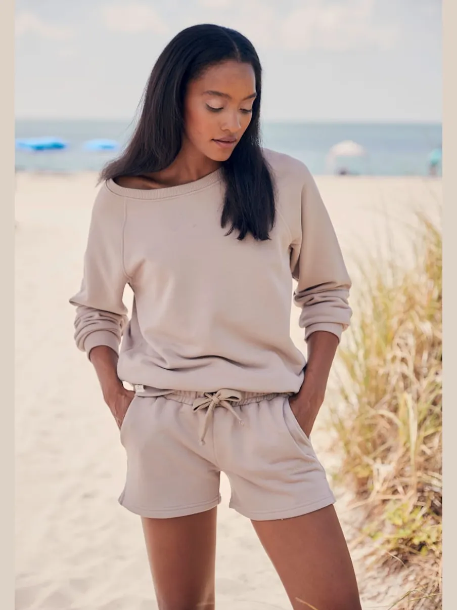 Shorts en matière coton doux avec ceinture élastique
