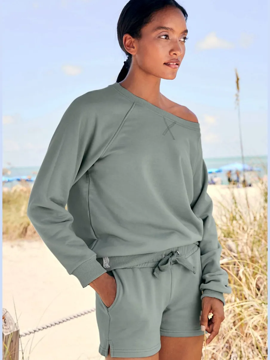 Shorts en matière coton doux avec ceinture élastique