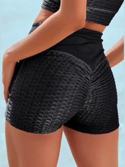Shorts fonctionnels avec design nid d'abeille et poche intérieure