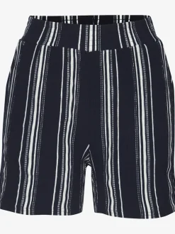 Shorts short décontracté avec bords-côtes smockés extra-larges