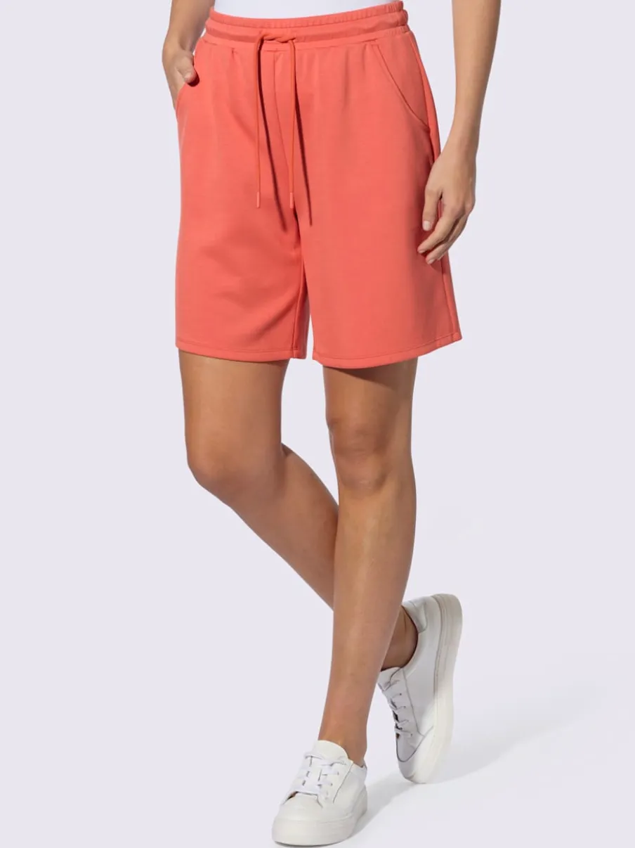 Short sweat à ceinture élastique avec poches et lien à nouer