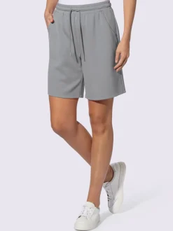 Short sweat à ceinture élastique avec poches et lien à nouer