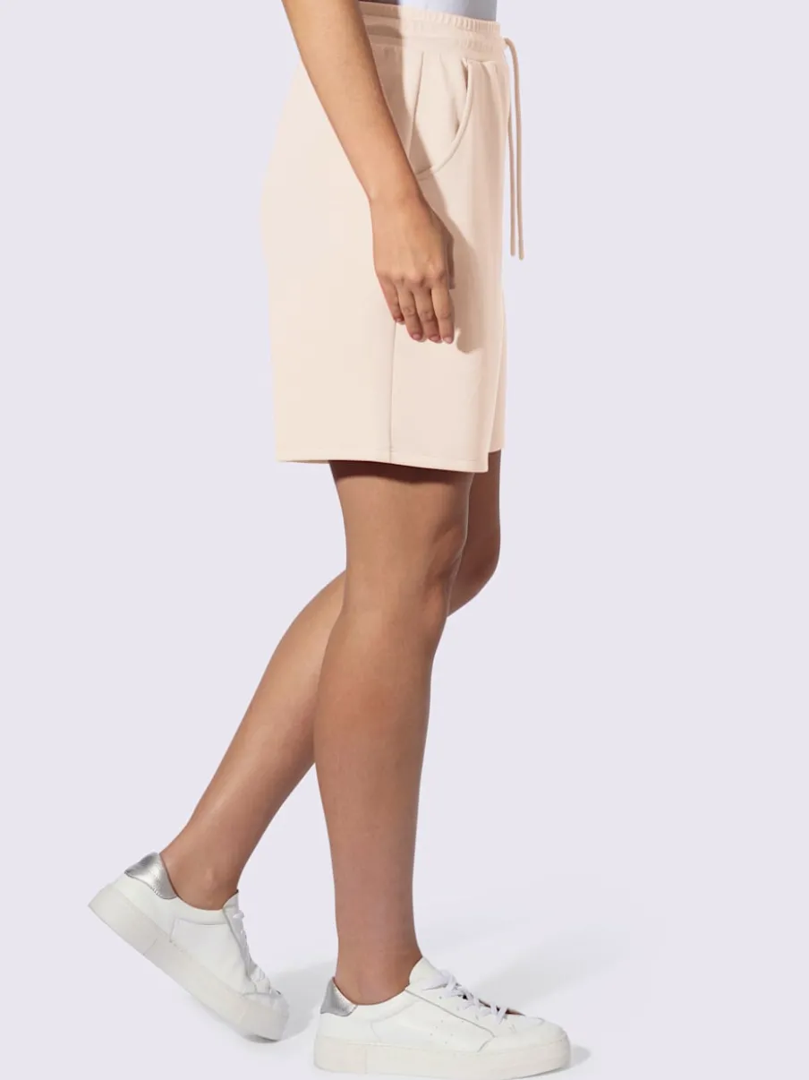 Short sweat à ceinture élastique avec poches et lien à nouer