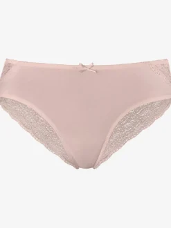 Slip brésilien joli et large dégradé de dentelle des côtés vers l'arrière