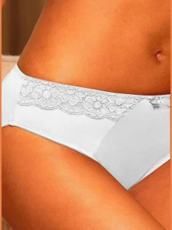 Slip confortable avec élégant empiècement dentelle