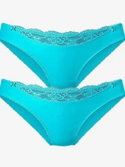 Slip confortable, petit empiècement en dentelle à la ceinture