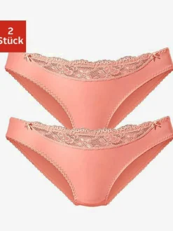 Slip confortable, petit empiècement en dentelle à la ceinture