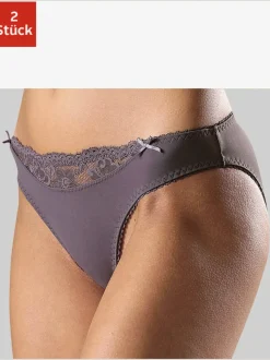 Slip confortable, petit empiècement en dentelle à la ceinture