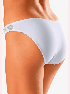 Slip confortable, petit empiècement en dentelle à la ceinture