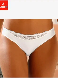 Slip confortable, petit empiècement en dentelle à la ceinture