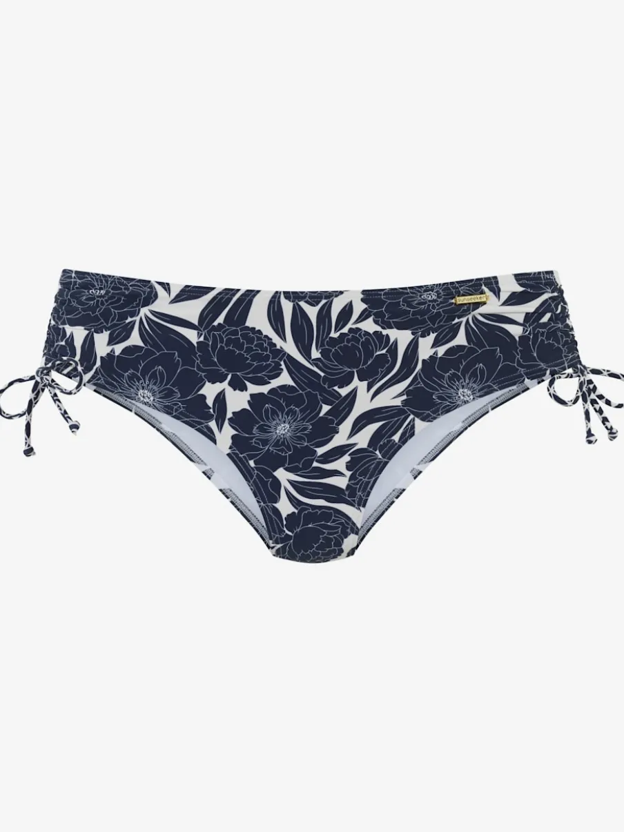 Slip de bain à imprimé floral avec coupe haute adjustable