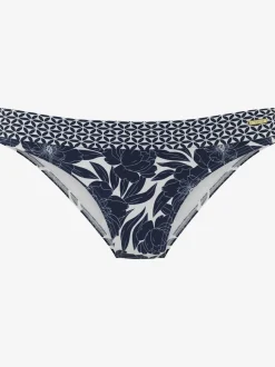 Slip de bain à imprimé floral avec ceinture à revers