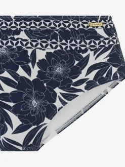 Slip de bain taille haute avec imprimé floral en matériaux recyclés