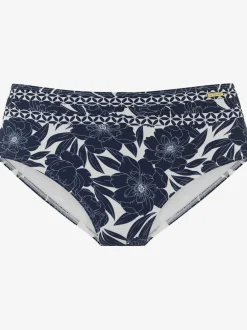 Slip de bain taille haute avec imprimé floral en matériaux recyclés